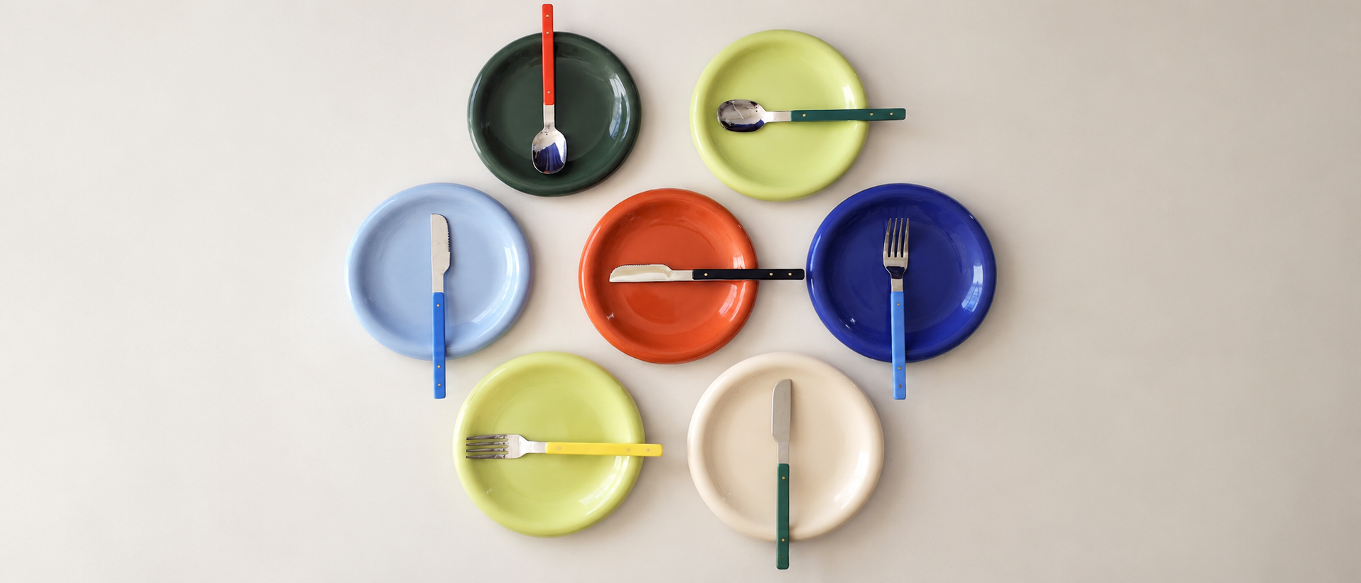 Colorful tableware collection